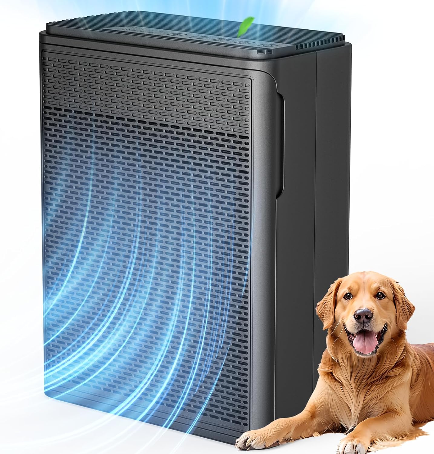 YARIKI P280 black air purifier for home with H13 HEPA filter